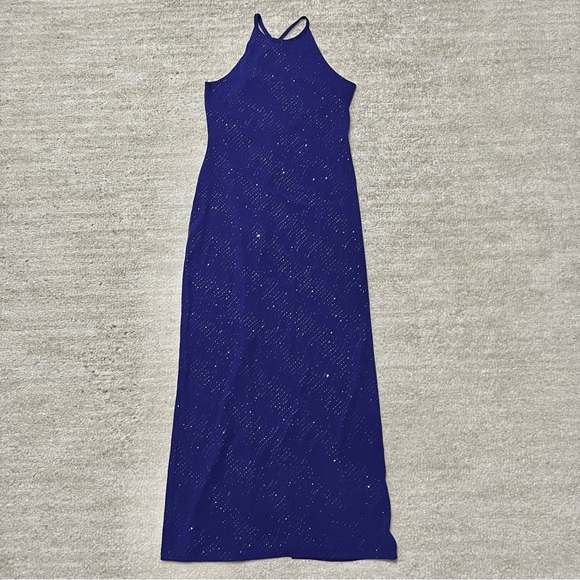 Vintage Jump 90s Celestial Maxi Dress Sz. M/L Sparkle Y2K Fairy Whimsical USA - Picture 1 of 6